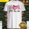 peace love cure pink ribbon breast cancer fighter shirt