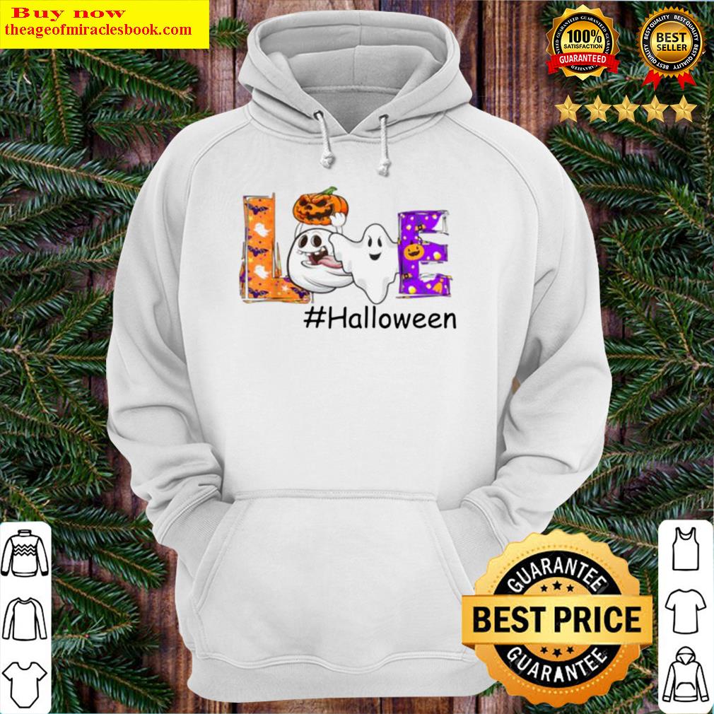 premium happy halloween love funny ghost pumpkin bat hoodie
