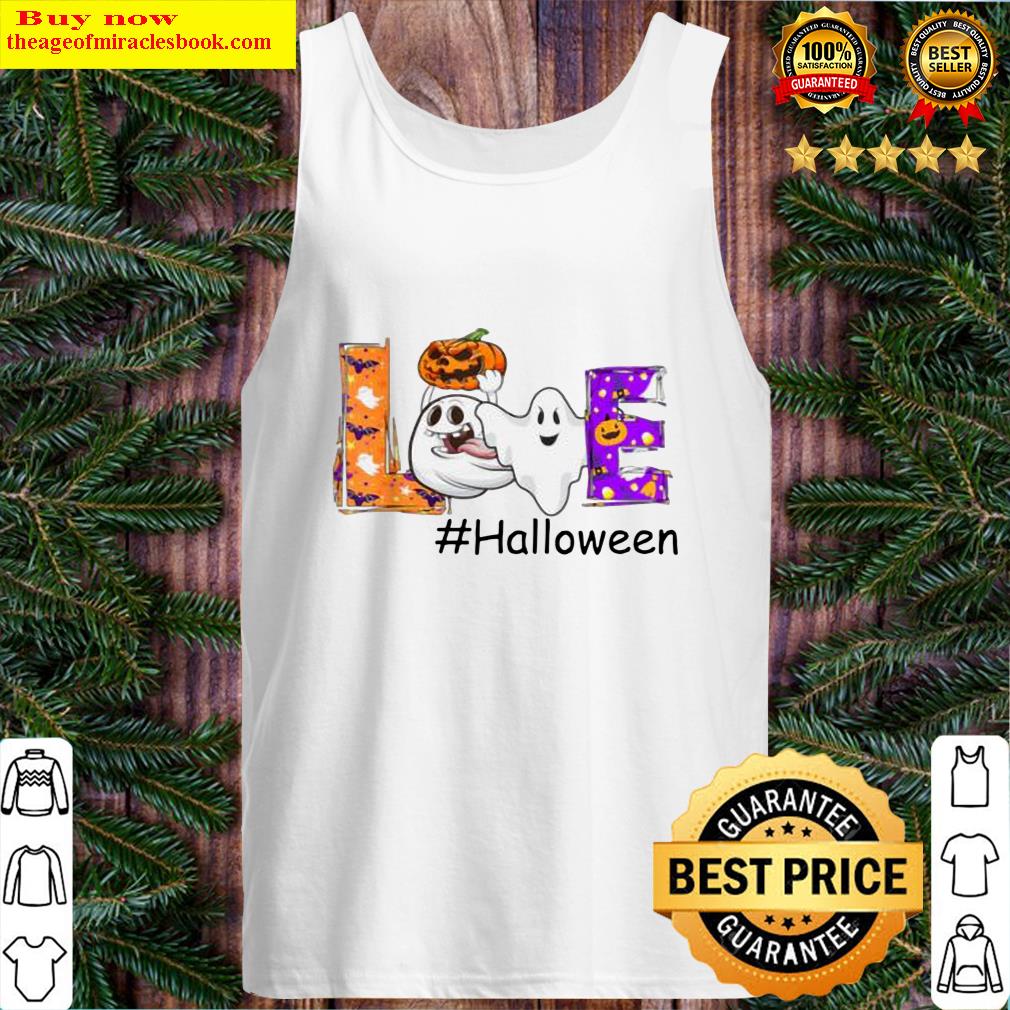 Premium Happy Halloween Love Funny Ghost Pumpkin Bat Tank Top