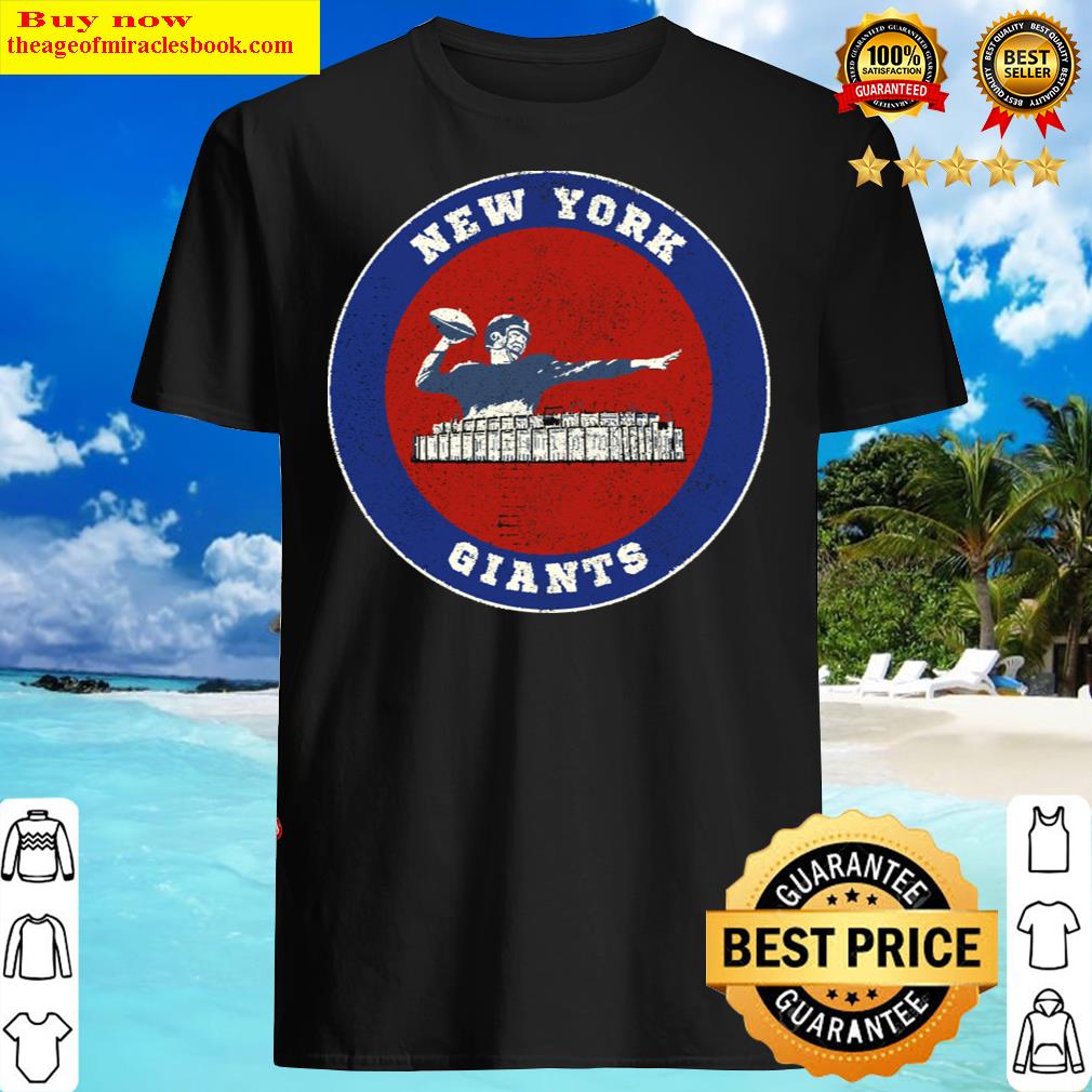 retro new york giants football fan art shirt