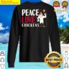 rooster peace love chickens sweater
