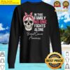 skull girl in this family no one fights alone breast cancer awareness sweater