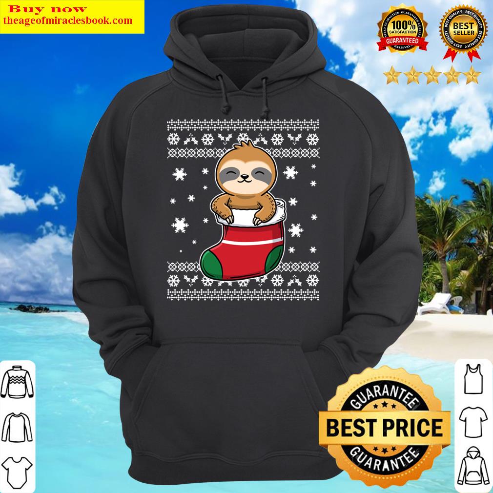 sloth funny ugly christmas sweater gift hoodie