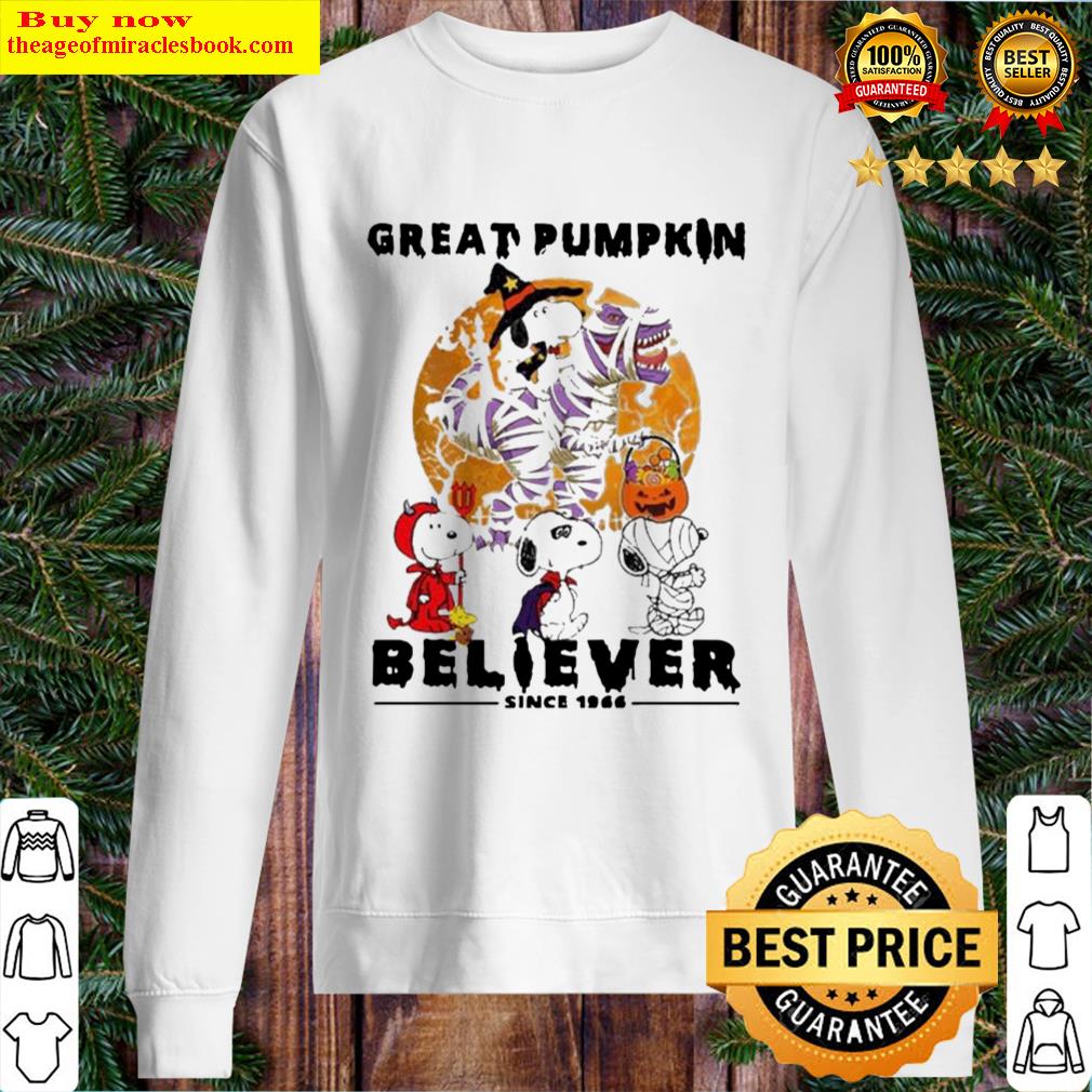 snoopy and woodstock walking great pumpkin believer halloween sweater