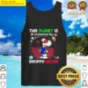 snoopy hug earth this planet is protected by snoopyvacxin tank top