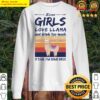some girls love llama and drink too much vintage sweater