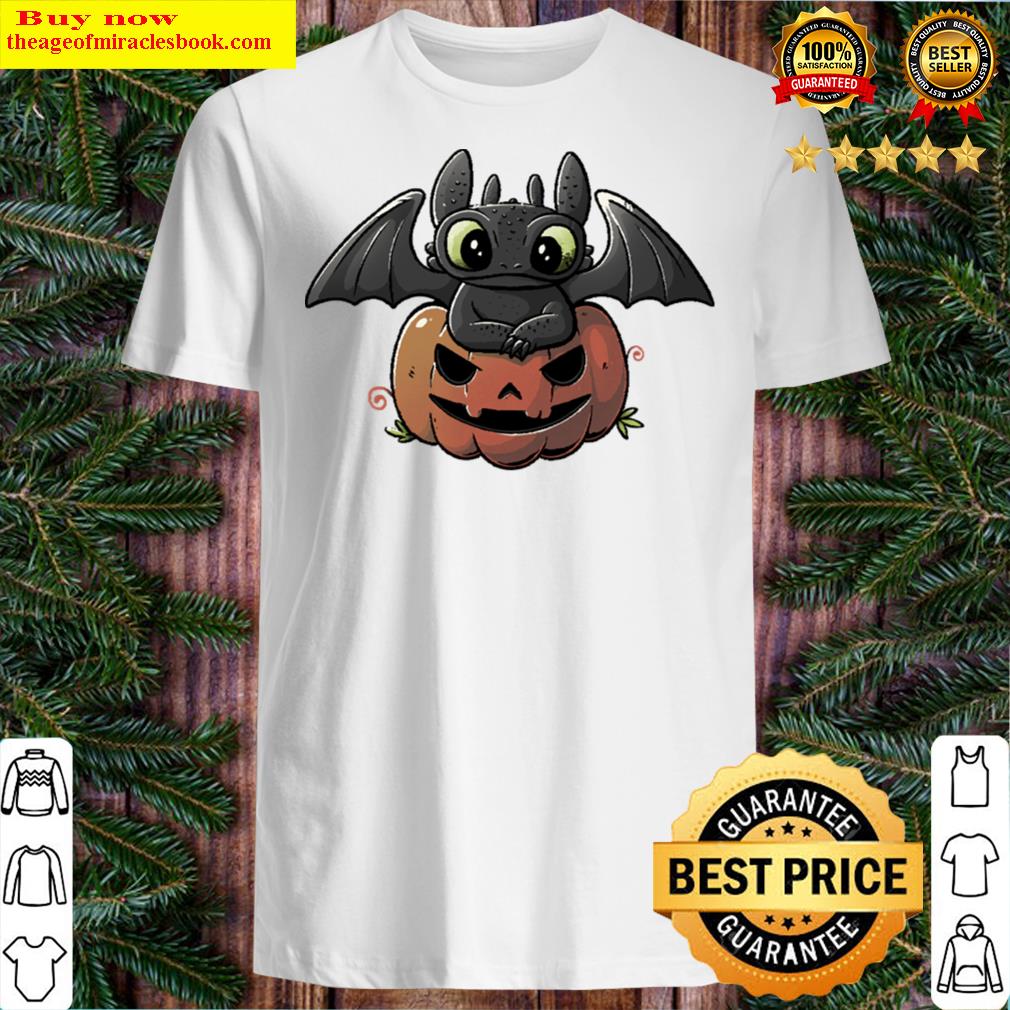 Spooky Dragon Cute Funny Halloween Pumpkin T-shirt