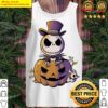 spooky jack scary pumpkin halloween light t shirt tank top