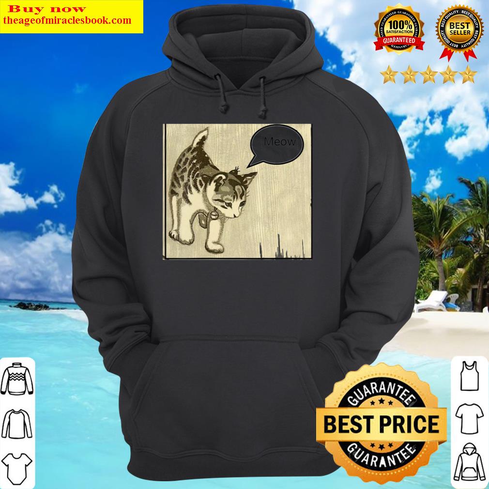 sweet cat doing meow comics style gift for cat lovers hoodie