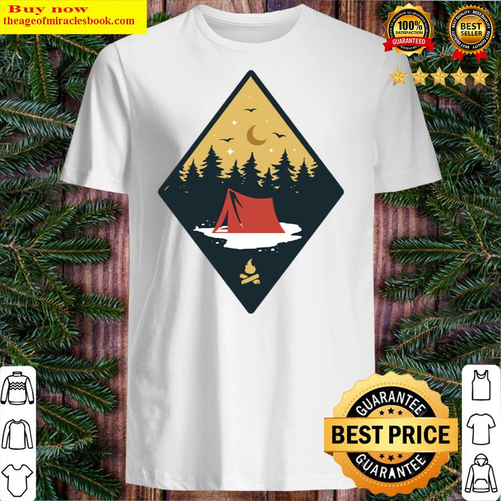 tent with campfire shirt