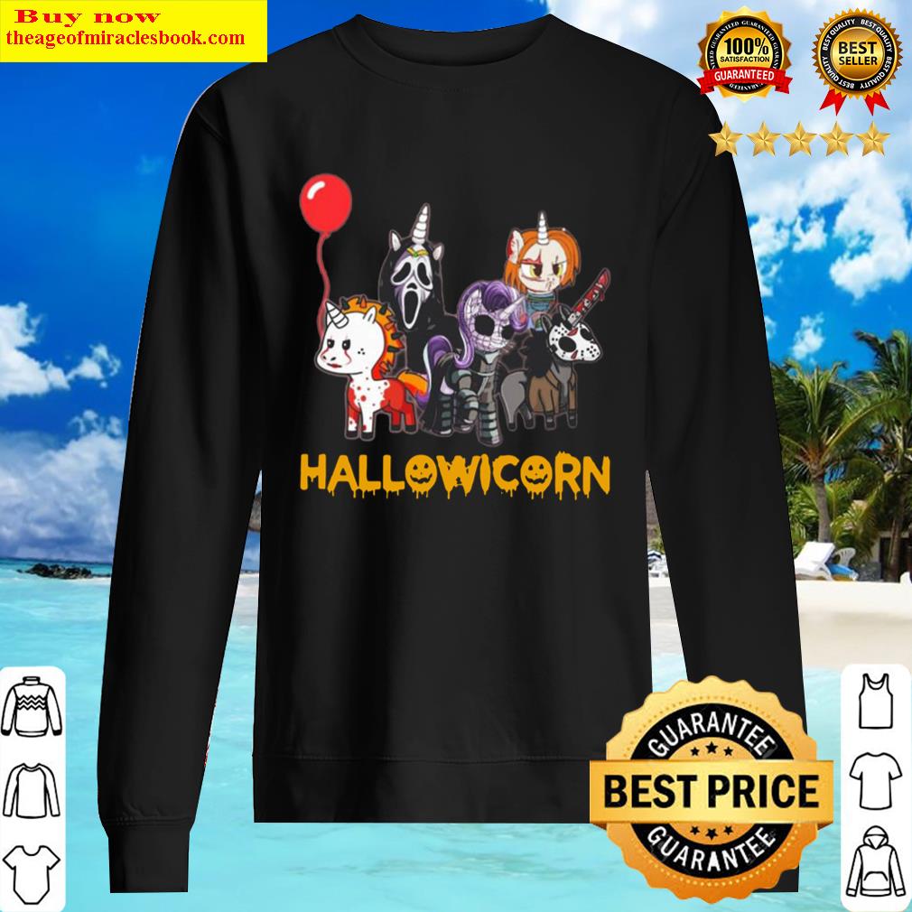 unicorn cosplay horror characters halloween halloween sweater