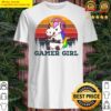 unicorn gamer girl vintage shirt