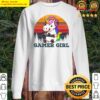 unicorn gamer girl vintage sweater