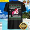 unicorn santa hat christmas is magical ugly style shirt