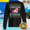 unicorn santa hat christmas is magical ugly style sweater
