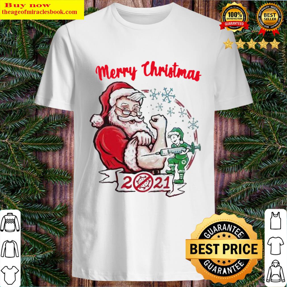 Vaccine Santa 2021 Vaccinated Santa Claus, Ceramic Christmas 2021 Shirt
