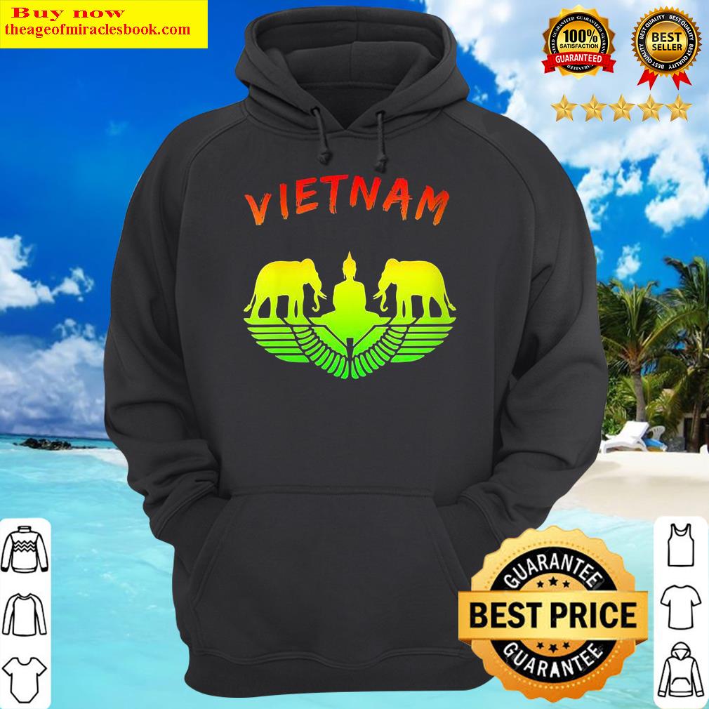 vietnam buddha with two elephants southeast asia hoodie