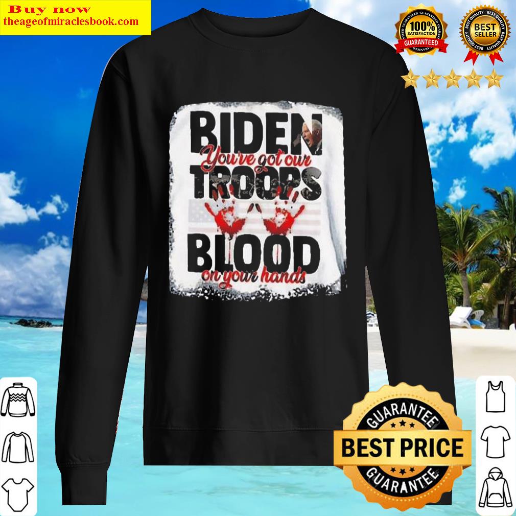 vintage biden you have our troops blood on your hands american flag sweater