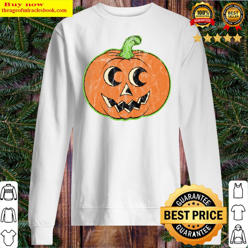 vintage halloween pumpkin sweater