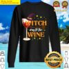 witch way to the wine funny halloween wine lover sweater