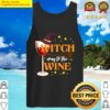 witch way to the wine funny halloween wine lover tank top