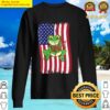 womens american flag frog playing bagpipe sweater