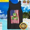 womens american flag frog playing bagpipe tank top