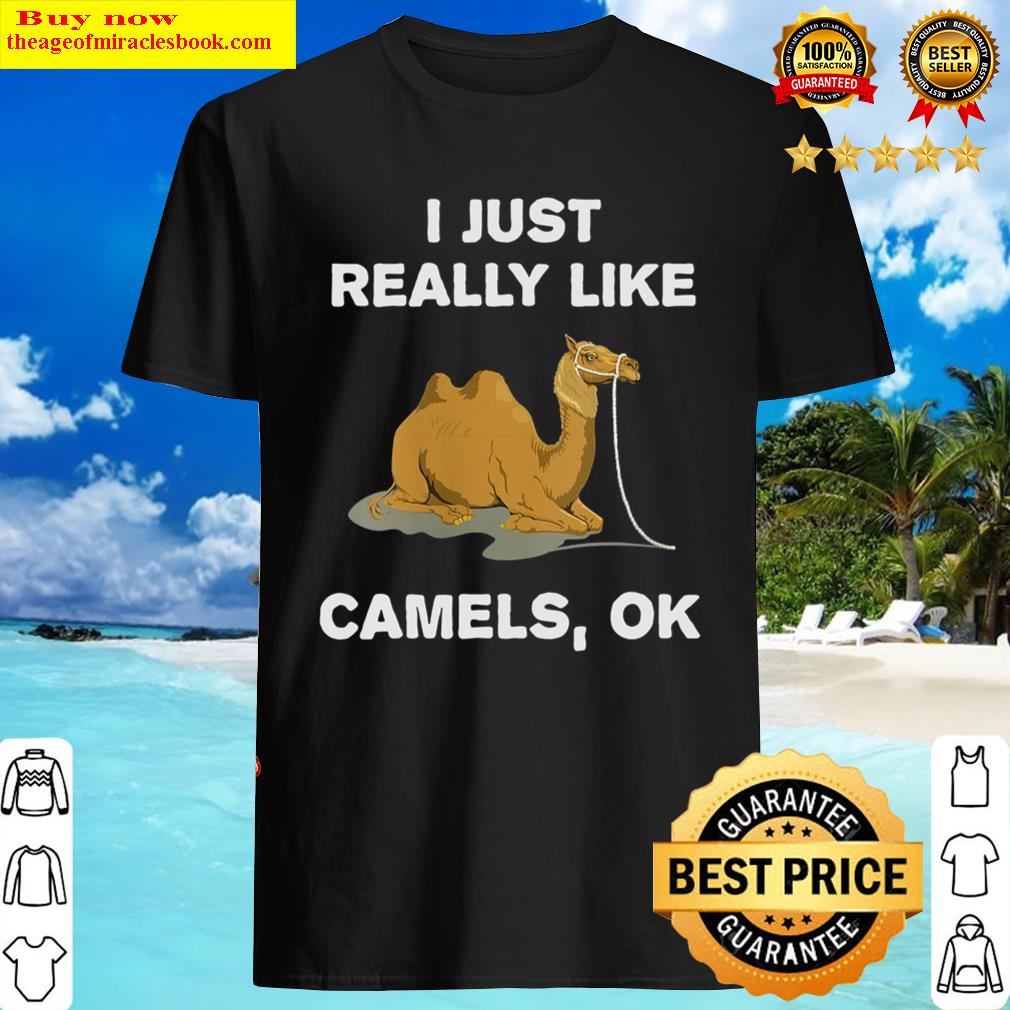 Womens I Just Really Like Camels Ok Funny Camel Gift V-neck Shirt