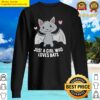 womens just a girl who loves bats v neck sweater