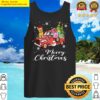 yorkshire terrier red truck merry christmas dog tank top