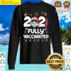 2021 fully vaccinated santa claus mask costume christmas sweater