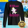 8 years survivor breast cancer awareness unicorn sweater