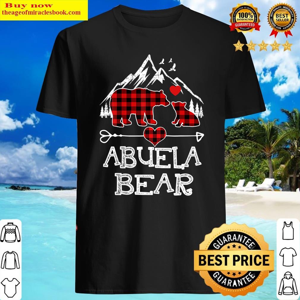 Abuela Bear, Red Buffalo Plaid Abuela Bear Pajama Shirt