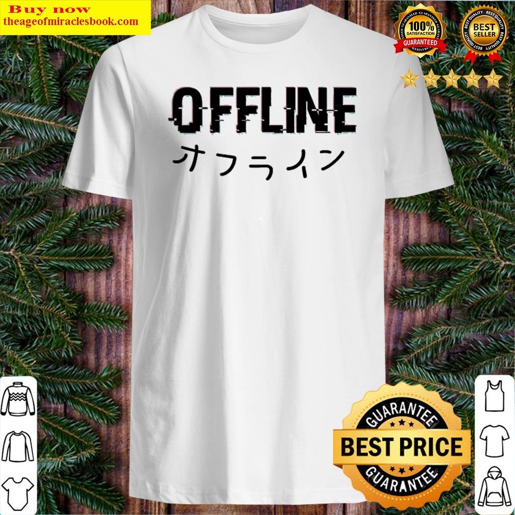 Aesthetic Offline Japanese Text Shirt