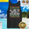 all i want for christmas is pizza and beer essential tank top