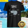 anatomy of a hippo funny hippopotamus body parts shirt