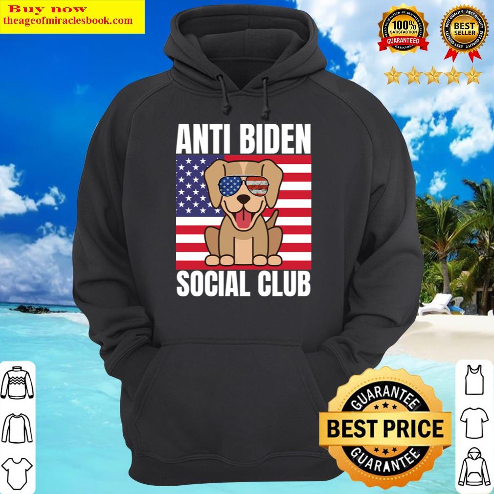 anti biden social club dog lovers hoodie