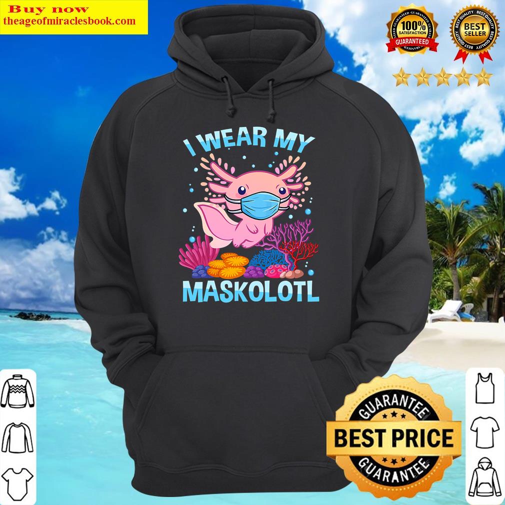 axolotl maskolotl kawaii cute funny face mask girls teenager hoodie