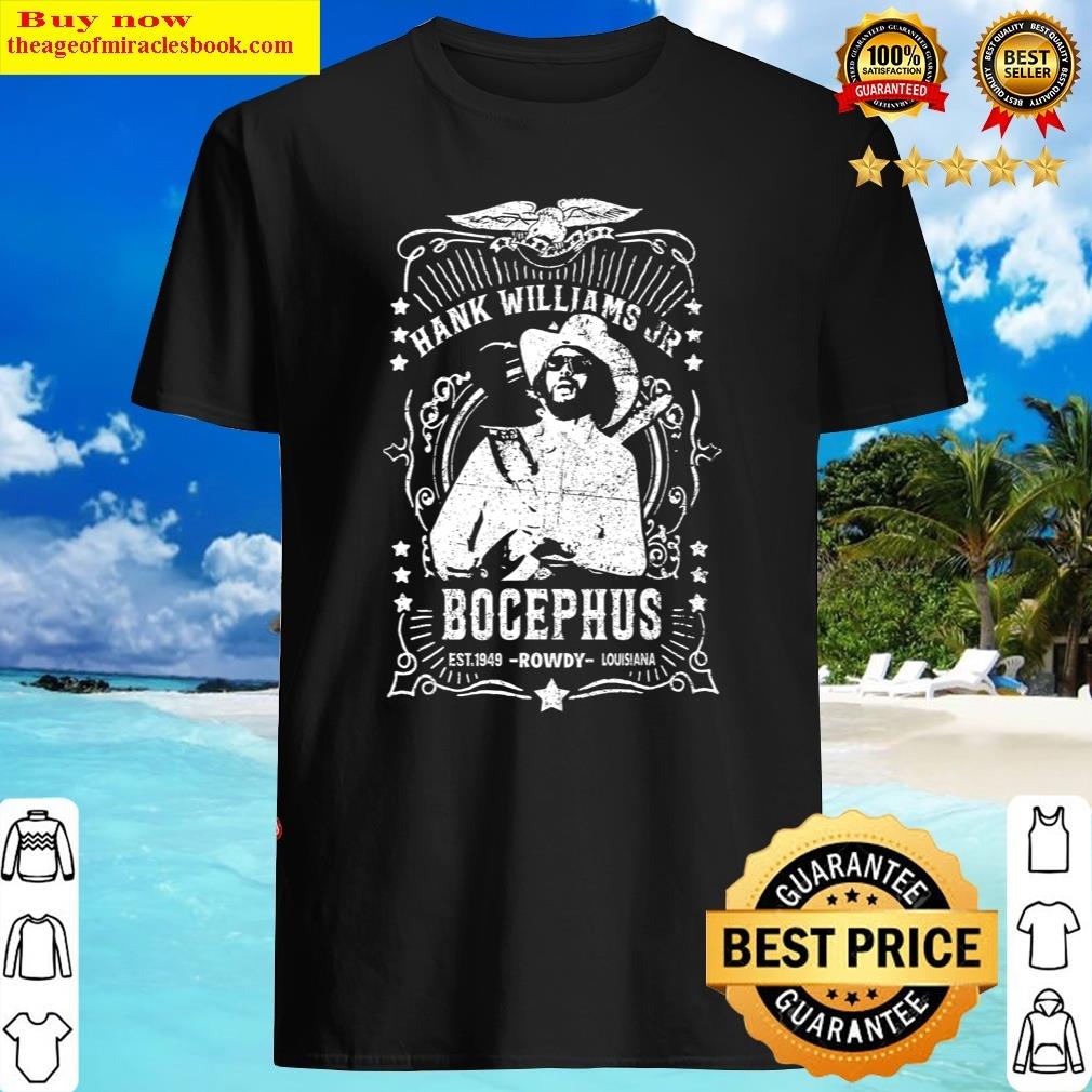 Black And White Hank Arts Williams Outfits Bocephus For Fans Shirt