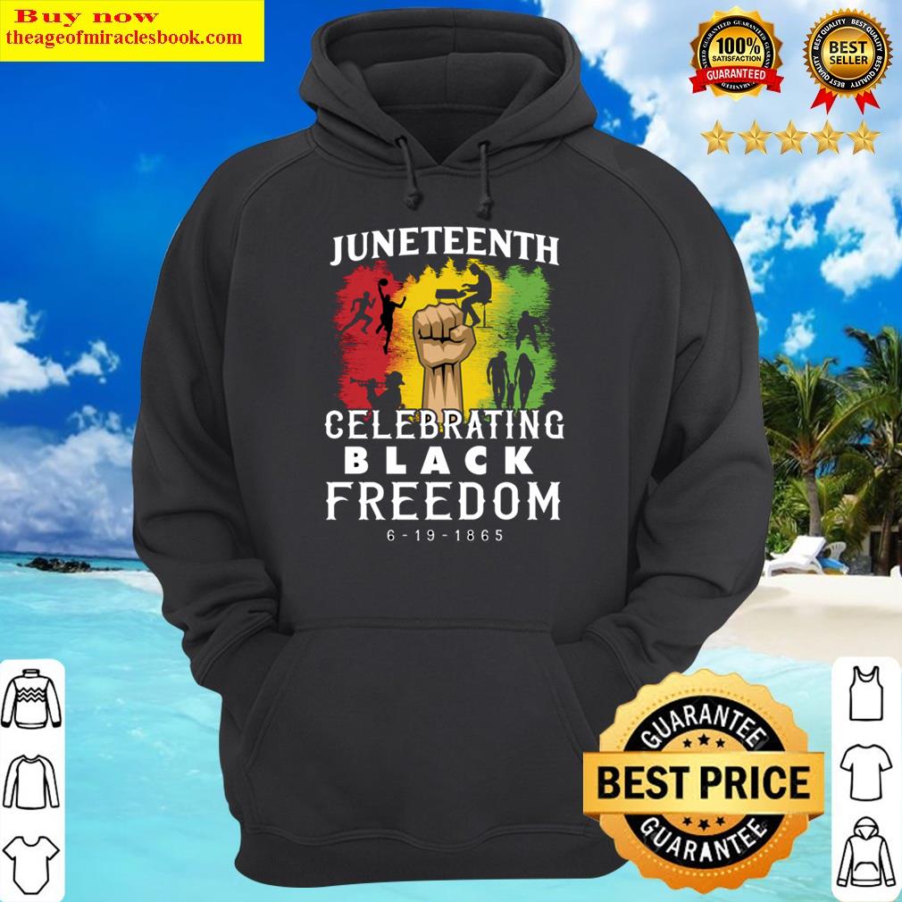 black freedom juneteenth hoodie