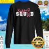 breast cancer support squad pink ribbon script sweater