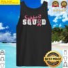 breast cancer support squad pink ribbon script tank top