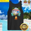 camping outdoor national park happy forest campers camp fire tank top