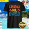 canadian girl canada flag long sleeve shirt