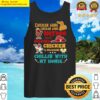 chicken wing hot dog and bologna chicken macaroni design tank top