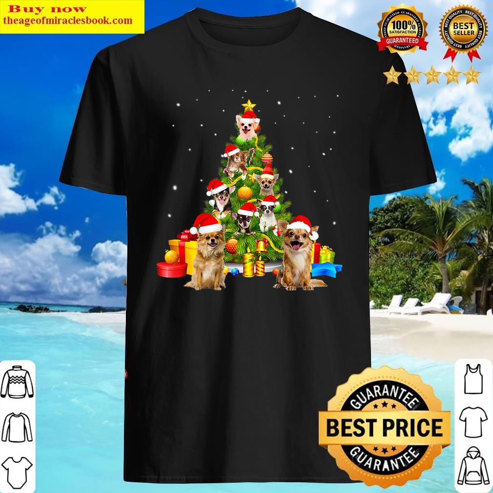 Chihuahua Christmas Tree Xmas For Chihuahua Dogs Lover Shirt