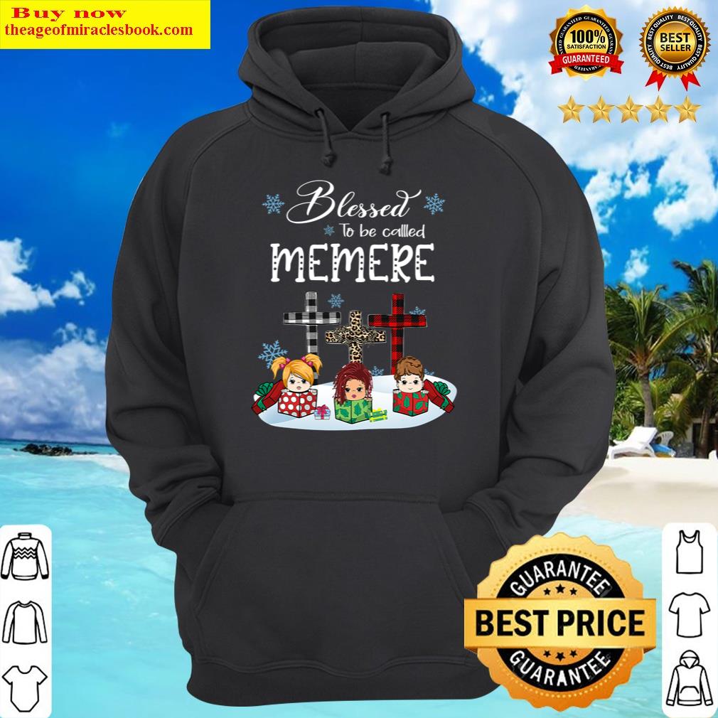 christmas blessed to be called memere christian cross hoodie