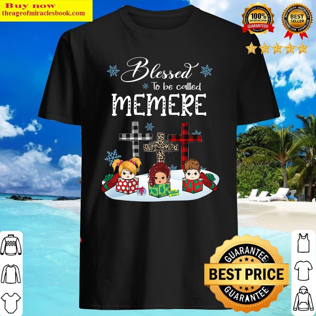 Christmas Blessed To Be Called Memere Christian Cross Shirt