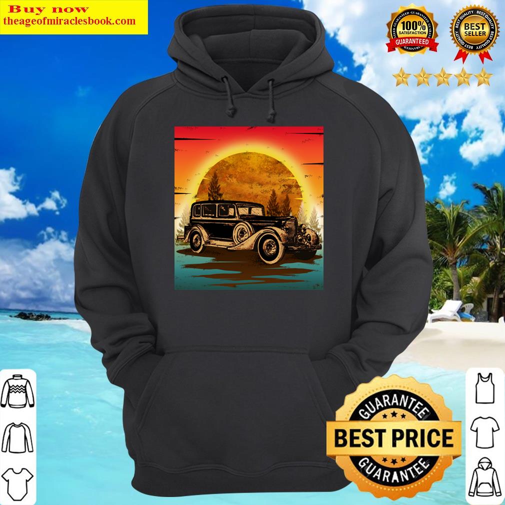 classic car retro vintage sunset scenery cars vehicle lover gift hoodie