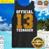 cool trendy 13th birthday party tank top